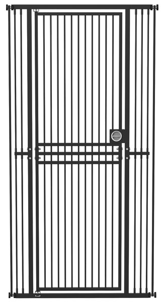 PawHut Poartă pentru Pisici Extra Înaltă, 198 cm, 74-100 cm, Montaj prin Presiune, Închidere cu Inel, Negru | Aosom Romania