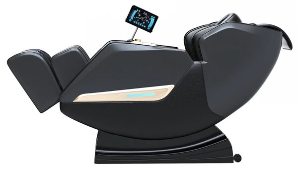 Fotoliu de masaj SULPICIUS, AI voce, Incalzire, Bluetooth, Display, Ecran tactil, Controler rapid cotiera, Zero Gravity, 2 Boxe, Moduri Automate, Suport Picioare extensibil, Piele PU Premium