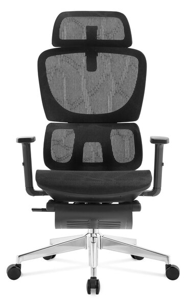 RESIGILAT- Scaun ergonomic Letty, suport picioare, Full Mesh, Negru
