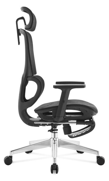 RESIGILAT- Scaun ergonomic Letty, suport picioare, Full Mesh, Negru