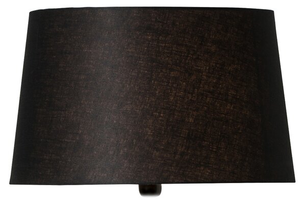 Abajur simplu drept, negru, Ø 50 cm Watt & Veke, Basic straight, Negru, Țesătură / Textil, Design