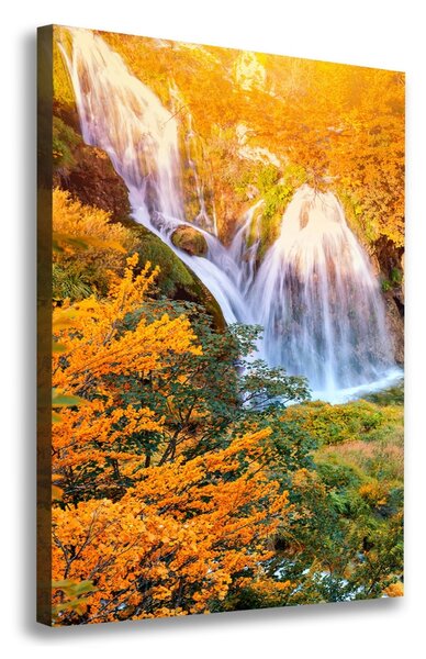 Pictură pe pânză Cascada în toamna