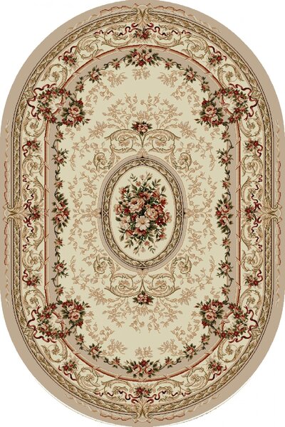 Model Lotos 568, Covor Living Sufragerie, Crem 200x400