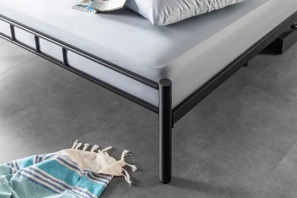 Cadru de pat metalic 1 persoana 120 cm*200 cm,Cristal
