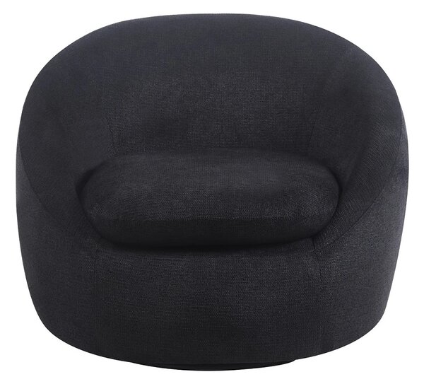 Fotoliu Rotativ – Fotoliu Modern și Confortabil pentru Living, Material Textil, stofa Aragon, Negru