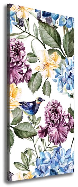 Tablou canvas Flori și păsări