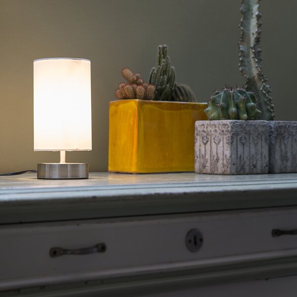 Lampă de masă modernă albă rotundă 12 cm - Milo 2