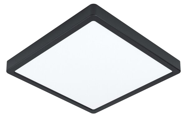 EGLO Plafonieră LED Fueva 5, IP20 negru 28,5x28,5cm, Negru, dormitor, Metal, Modern