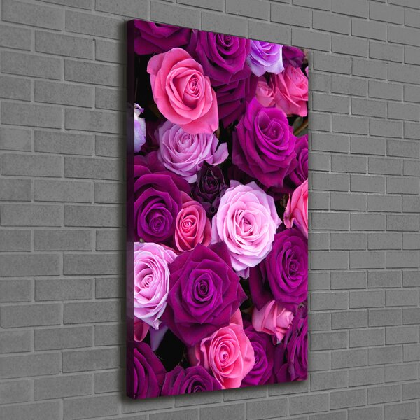 Print pe canvas trandafiri roz