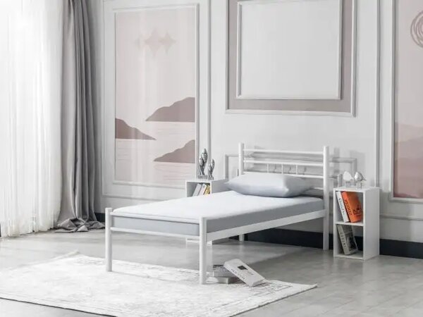 Cadru de pat metalic 1 persoana 120 cm*200 cm,Platinium