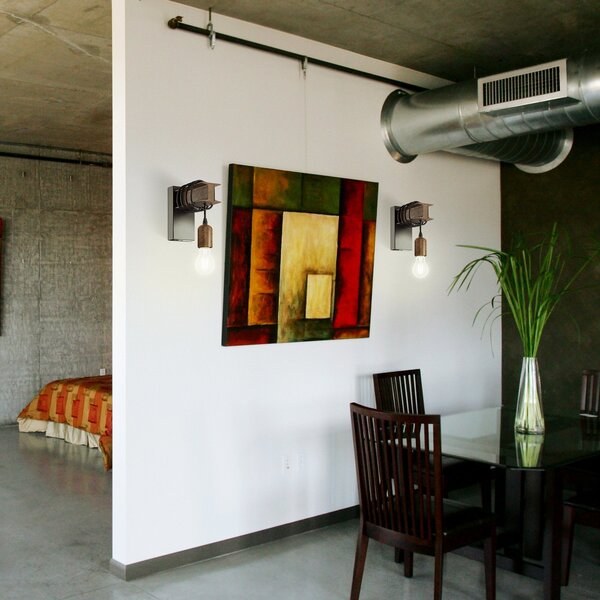 EGLO Aplică de perete Townshend din oțel, maro, reglabil, Maro / Rugină, Camera de zi / sufragerie, Metal, Design industrial
