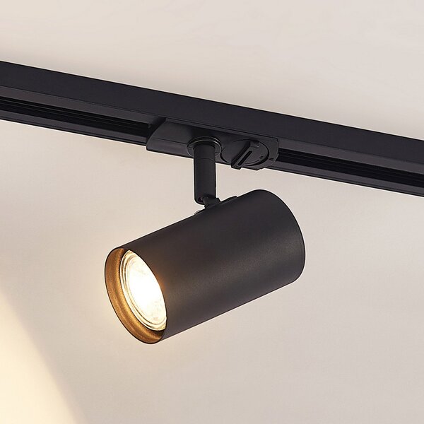 Lindby 1 bec Linaro, GU10, 3 becuri, negru, reglabil, Negru, Hol, Metal, Modern