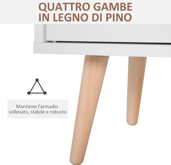 HOMCOM Mobilier Multifuncțional Compact pentru Hol, 80x29.5x96cm, Design Modern, Alb | Aosom Romania