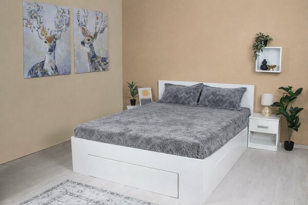 Set Husa Cocolino cu Elastic 160 200 Cm +2 Fete Perna 50x70 Cm