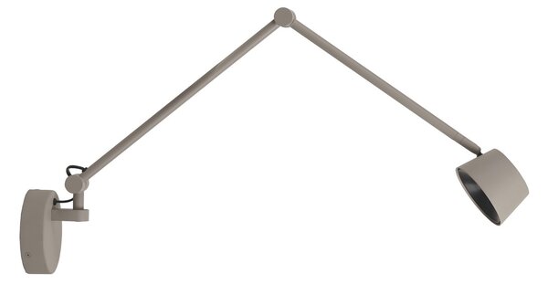 Lampă de perete ANTIDARK, Direction, reglabil, Gri, Camera de zi, Metal, Modern