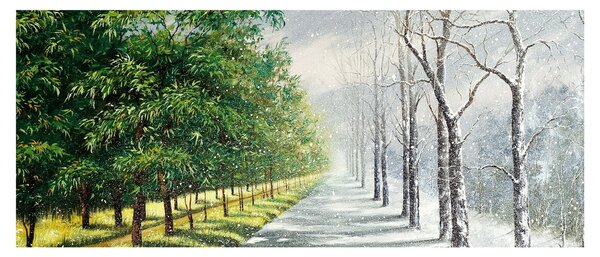 Tablou - Iarna versus vara (120x50 cm)