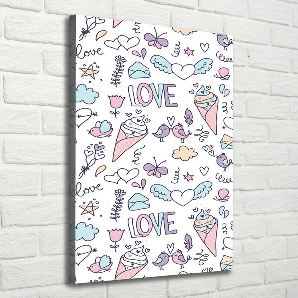 Tablouri tipărite pe pânză model romantic
