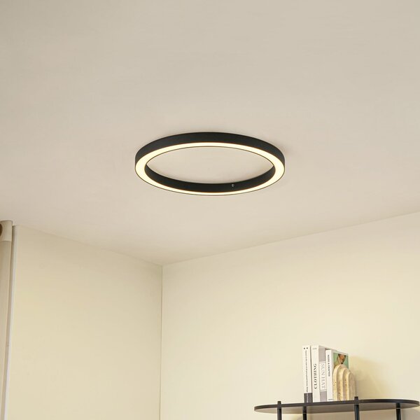 Plafoniere Lucande, Neor, reglabil, Negru, Zona coridorului, Metal, Modern