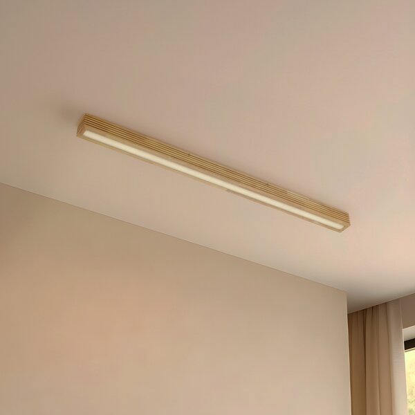 Plafoniere Lucande, Emara, reglabil, Lemn, Sala de mese, Lemn, Design