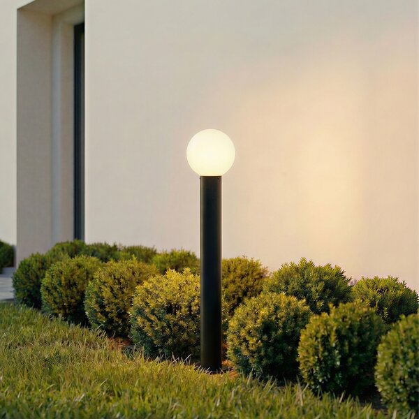 Lampă de Exterior Lindby, Dangan, reglabil, Negru, Terasă, Sticlă, Modern