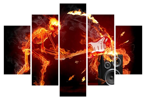 Tablou - Muzica în flăcări (150x105 cm)