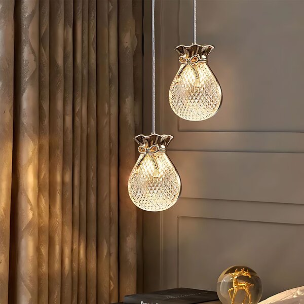 Lampă suspendată de tavan LHJ107-1CP light rose gold