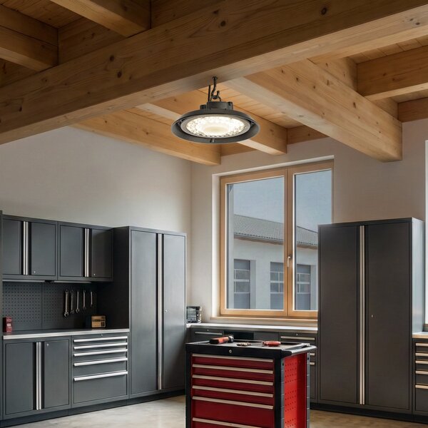 Spot LED pentru hale Maikel, IP65, Highbay, negru - PRIOS