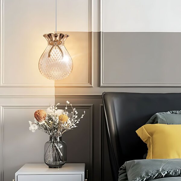 Lampă suspendată de tavan LHJ107-1CP light rose gold