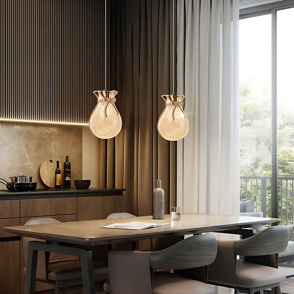 Lampă suspendată de tavan LHJ107-1CP light rose gold