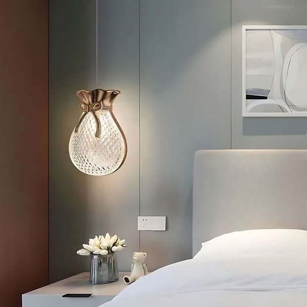 Lampă suspendată de tavan LHJ107-1CP light rose gold