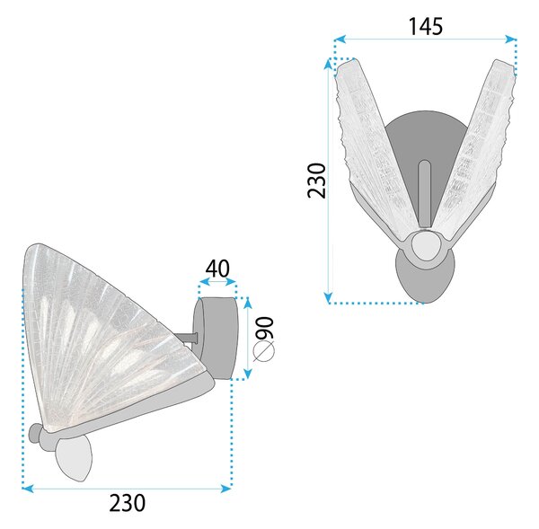 APLICĂ DE PERETE LED LHJ104-1W LIGHT ROSE GOLD