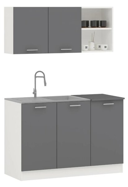 Set haaus Ara, Antracit/Alb, L 120 cm
