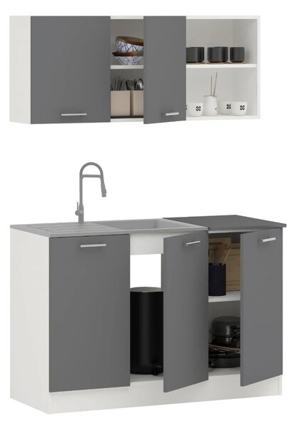 Set haaus Ara, Antracit/Alb, L 120 cm