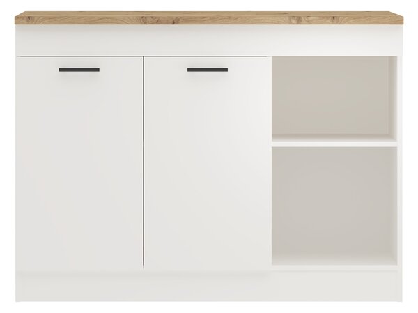 Insula haaus Vigra, Stejar Artisan/Alb, 122 x 76 x 90 cm
