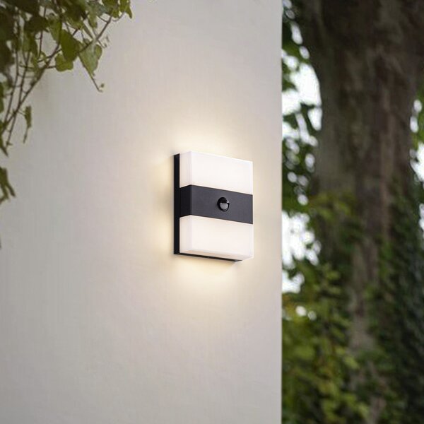 Lampă de Exterior PRIOS, Teekon, Negru, Terasă, Oțel inoxidabil, Modern