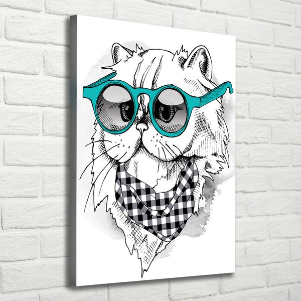 Print pe canvas Cat cu ochelari