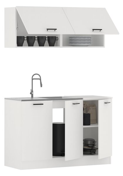 Bucatarie haaus Taco, Alb, L 120 cm