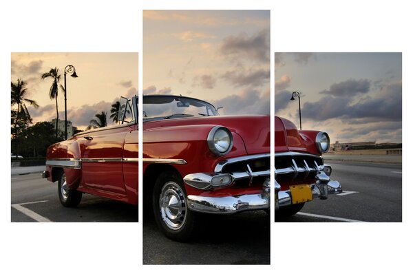 Tablou cu mașina (90x60 cm)