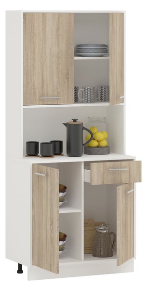 Bufet haaus Oma, Stejar Sonoma/Alb, L 84 cm