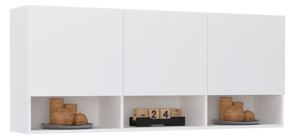 Dulap haaus Malmo, 3 Usi, Alb, 144 x 27 x 60 cm
