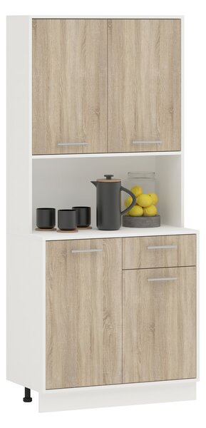 Bufet haaus Oma, Stejar Sonoma/Alb, L 84 cm