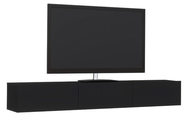 Comoda haaus Elba, Negru, 180 x 30 x 25 cm