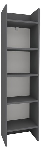 Biblioteca haaus Neda, 5 Polite, Antracit, 53 x 35 x 198 cm