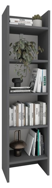 Biblioteca haaus Neda, 5 Polite, Antracit, 53 x 35 x 198 cm