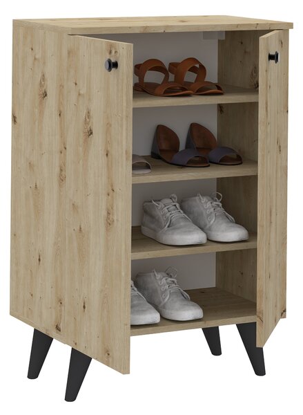 Pantofar haaus Luton, 2 Usi, Stejar Artisan, 62 x 35 x 90 cm