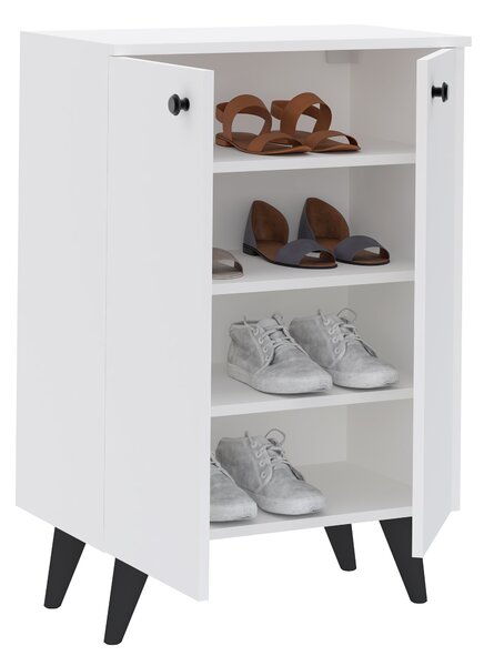 Pantofar haaus Luton, 2 Usi, Alb, 62 x 35 x 90 cm