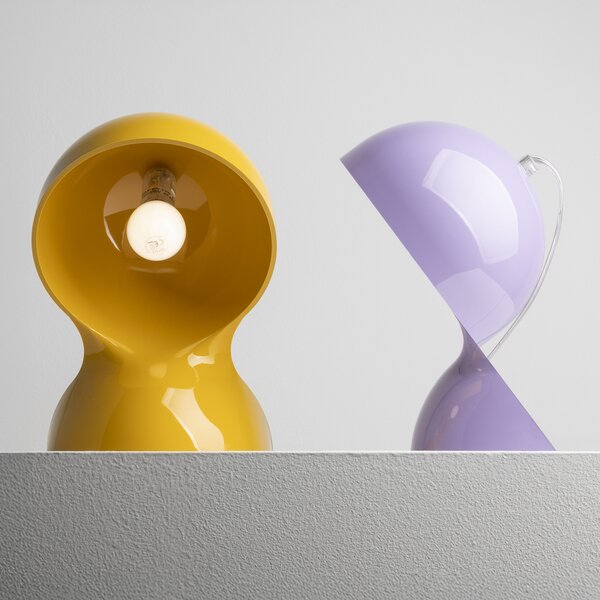 Lampă de masă Artemide, Dalú, Violet, Camera de zi, Plastic, Design
