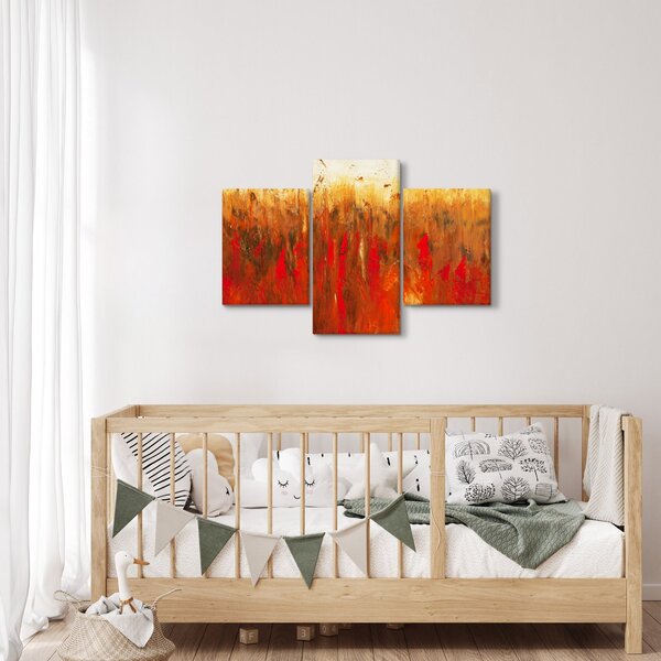Tablou cu abstracție pictată (90x60 cm)