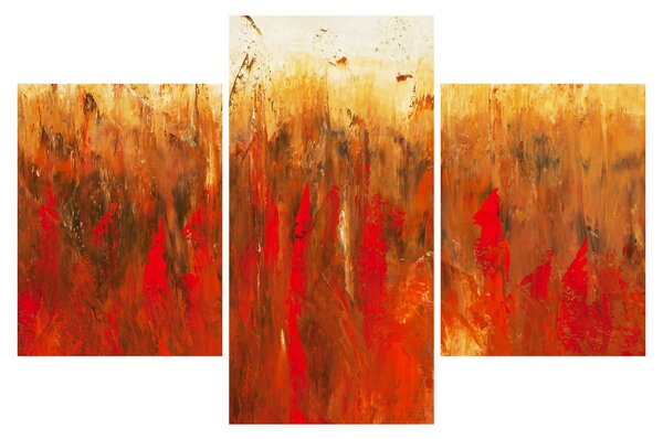 Tablou cu abstracție pictată (90x60 cm)