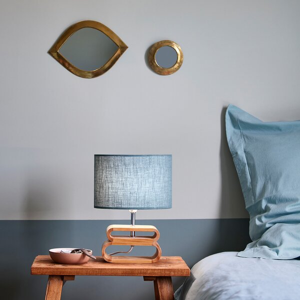 Lampă de masă COREP, Oslo, Albastru, Camera de zi, Țesătură / Textil, Scandinavă